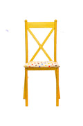 Cross Design Back Fancy Chair
